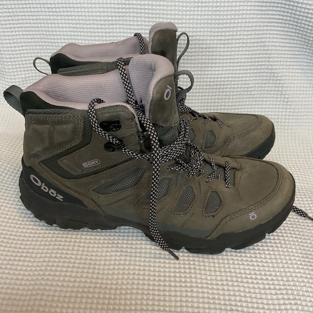 Oboz Womens Hiking Boots Sawtooth X Mid B-Dry Waterproof Rockfall Women's Sz 11